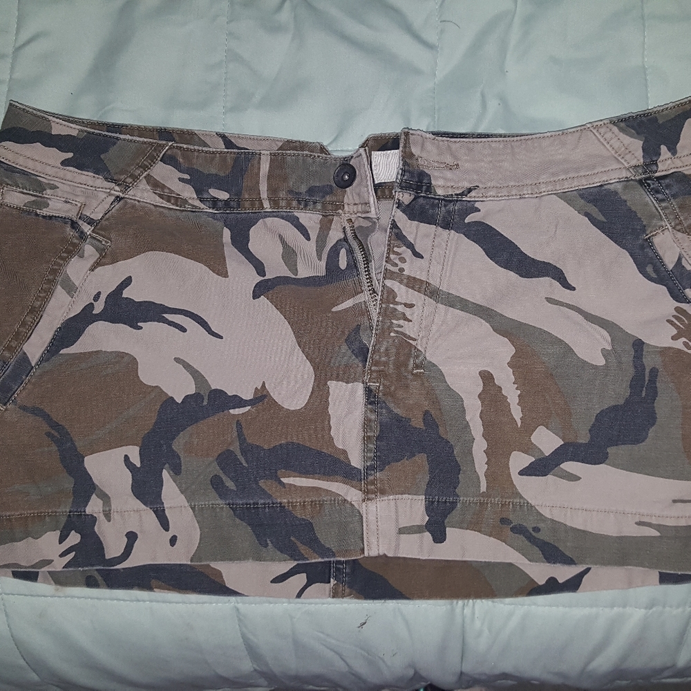 Distressed Camo skirt